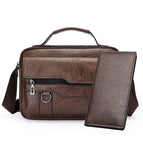Brown horizontal large bag + long wallet