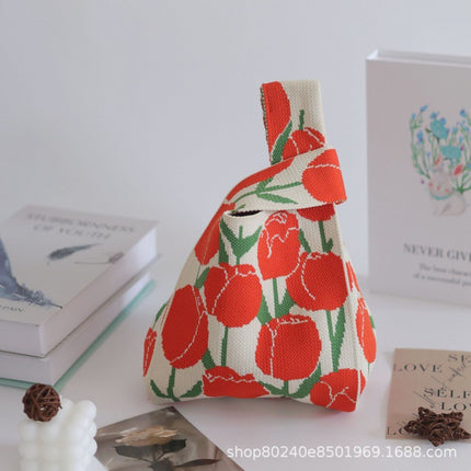 110g Baby Birthday Gift Bag Holiday Knitted Gift Bag Kidsren's First Birthday Party Handbag Gift Knitted Bag