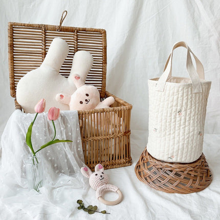 2023 Baby Stroller Storage Hanging Bag Bottle Diaper Bag Cloth Bag Portable Bucket Bag Cotton Storage Bag