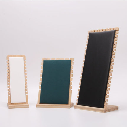 Creative bamboo L-shaped detachable necklace board necklace pendant bracelet jewelry counter live display rack necklace board