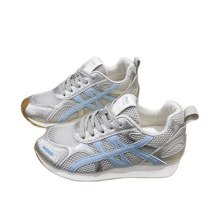 Retro Versatile Mesh Breathable German Training Shoes for Women Summer New Color Matching Casual Sports Shoes Heightening Dad Shoes