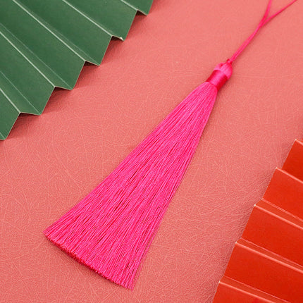 13cm Closed Tassel Fan Accessories Chinese Style Fan Pendant Bookmark Clothing Hanging Spike Accessories Jewelry Decoration Tassel