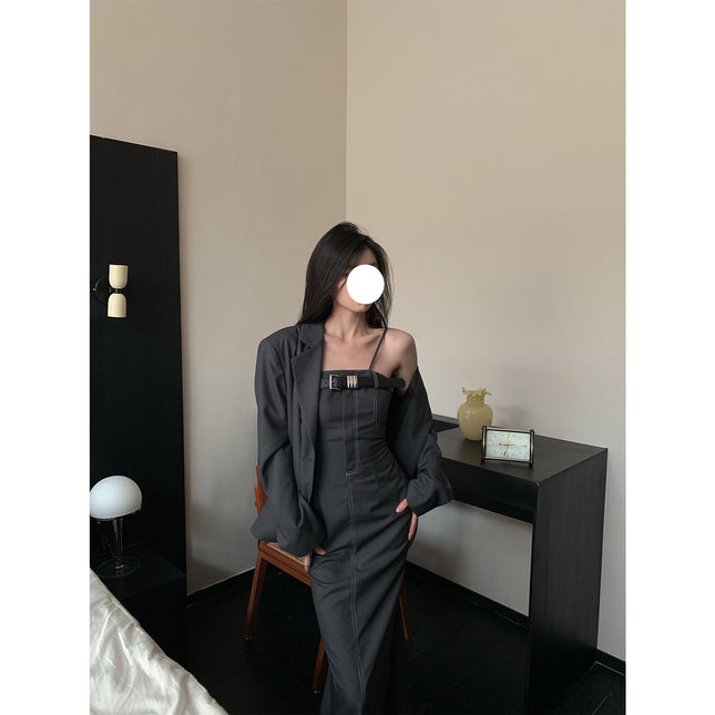 Mature and Stylish Women's Suit Set, 2026 New Spring and Autumn Trendy Fashion Blazer Dress Two-Piece Set