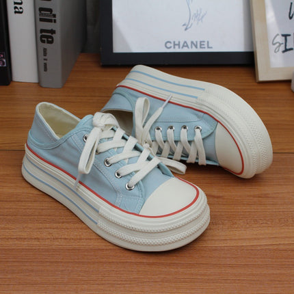 Two-Way Wear Thick-Soled Canvas Shoes for Women, Dopamine Sneakers, White Shoes, 2026 New Spring/Summer Thin Style, Trendy on Instagram