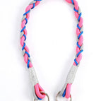 Braided shoulder strap - red and blue