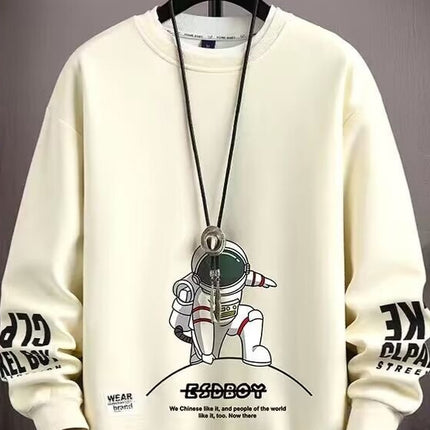 Teenagers Spring and Autumn Round Neck Sweat Boys 12-15 Years Old Middle School Students 13 Long Sleeve T-Shirt 14 Big Children Clothes