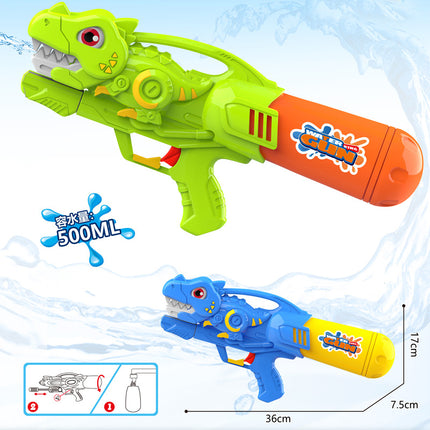 New children's water gun toy Net red double nozzle water gun pony dinosaur duck shark pull-out water gun
