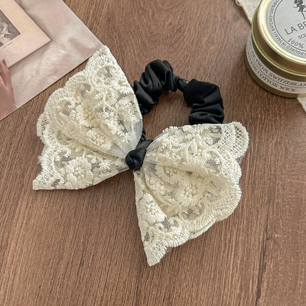 2026 New Lace Scrunchie Elegant French Bow Hair Tie Lolita Style Hair Rope Hair Accessory
