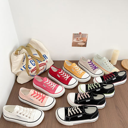 Gd22 Elastic Lace Slip-On Mango Head Canvas Shoes Women's Summer Thin Sneakers Popular Versatile White Shoes