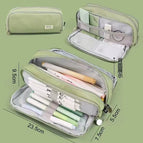Double-open pencil case [green]