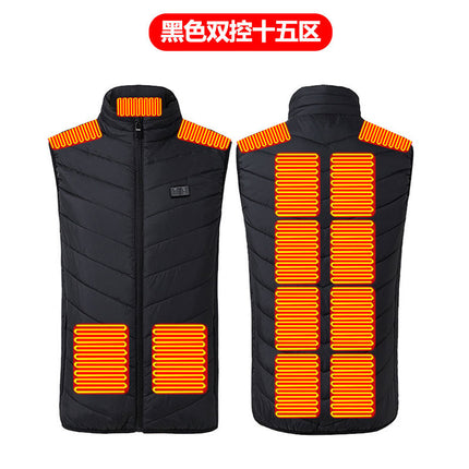 Cross-border Explosions Winter Heating Vest Three-gear Intelligent Adjustment USB Power Supply Cold-resistant Warm Heating Clothing for Men and Women