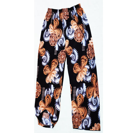 Cross-border Fashion Ink Butterfly National Style Casual Pants Women's New Chinese Style Loose Wide Leg Loose Summer New Ankle-length Pants