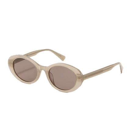 Internet Celebrity Korean Style Karin's Same Style Sunglasses Plate Nylon Small Face Sunglasses High-End Brown Anti-Uv Glasses