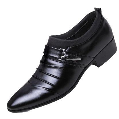 2025 New Business Dress Shoes Men's British Style Pointed Casual Soft Bottom Groom Wedding Performance Dress Shoes
