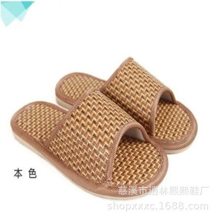 Summer Bamboo Woven Rattan Woven Sandals Street Stall Home Indoor and Outdoor Men and Women Couples Mat Slippers Wholesale