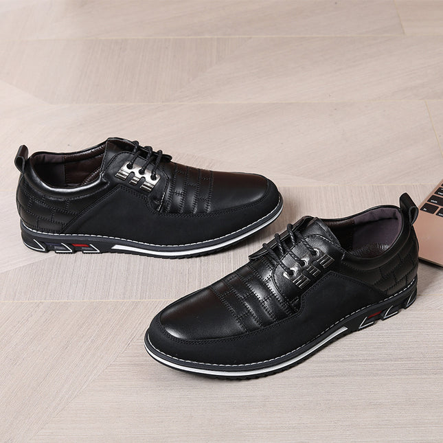 Cross-border Amazon Board Shoes Men's New Shoes Summer Fashion Men's Shoes Casual Shoes plus size British Style Lace-up