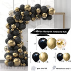 Black gold balloon set 006