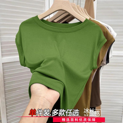 Korean Style Loose 2025 Summer New Style Western Style Age-Reducing Slimming Look Design Xiaofeifei Sleeve Short-Sleeved T-Shirt Women's Tops