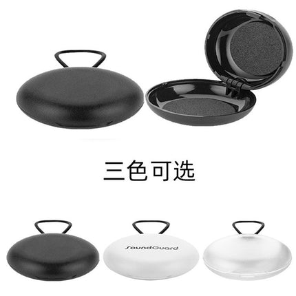 Oval Earplug Box, Small Round Box, Storage Box for Earplugs, Portable Mini Jewelry Storage Black Round Box