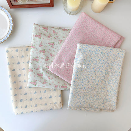 All-Cotton Digital Direct-Print Floral Fabric Korean-Style Fresh Pure Cotton Fabric Women's and Children's Clothing Scrunchie DIY Bag