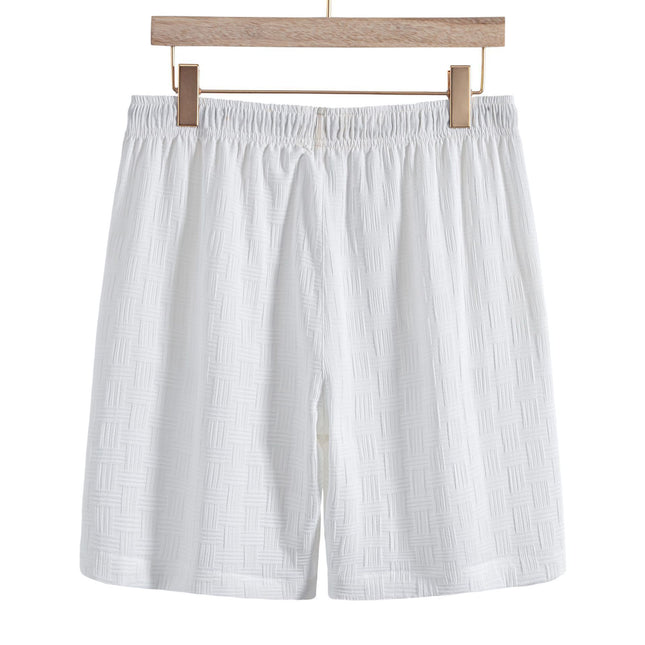 Cross-border Factory Men's Beach Pants Side Pocket Casual Loose Shorts Solid Color Casual Shorts for Men