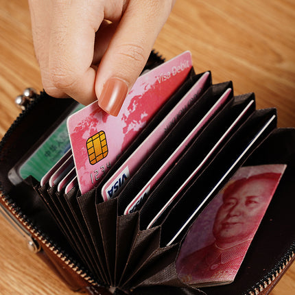 Ready Supply Factory Cross-Border Supply Women's Buckle Coin Purse 4inch Zipper Clip Bag Clutch Bag Retro Bag