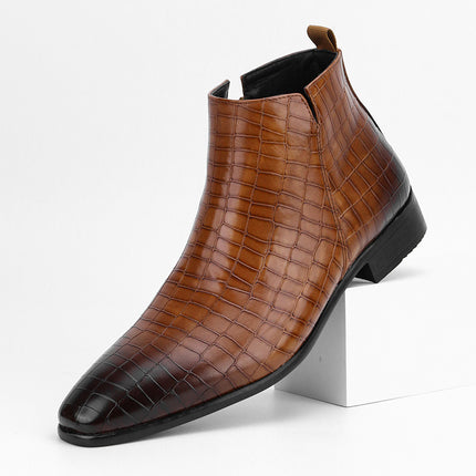 Men's Chelsea Boots Small Square Toe Men's Shoes Personalized All-match Fashion Men's Ankle Boots