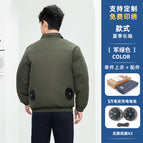 Air-conditioned suit [military green] (top + accessories) 10,000 mah battery / XXXXL（190）
