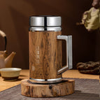 Bare Cup-small carton packaging / Yazhen office Cup-yellow wood grain (480ml)