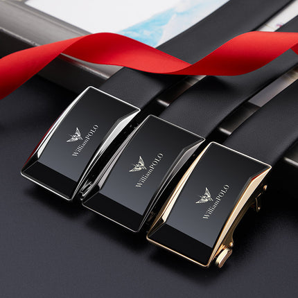 King Paul belt men's leather automatic buckle business pants belt men's pure leather belt wholesale a generation of hair