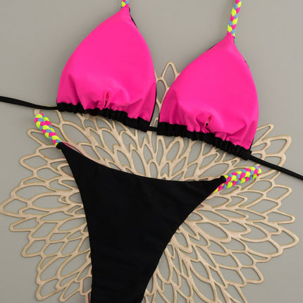 2025 New Bikini Three-Point Tight Split Women's Swimsuit Bikini Swimsuit Push-Up Leopard Print Sexy Style