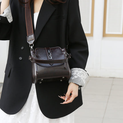 Cross-Border Light Luxury Bags for Women 2025 New Fashionable and Atmospheric Bucket Bags, Versatile, Simple and Western-Style Single Shoulder Cross-Body Bags