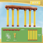 English color box - wood grain battery operated quick reflex game - yellow