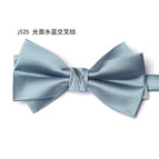 J525 glossy aqua blue cross knot