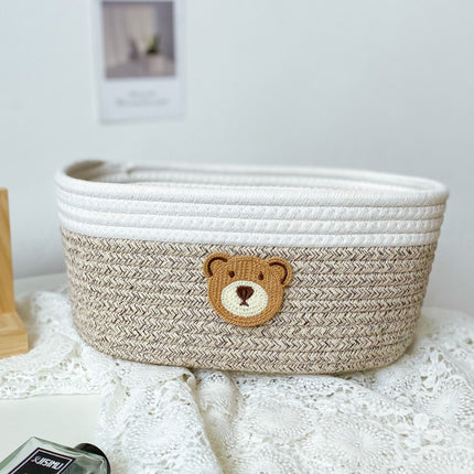 Cotton Rope Woven Cute Snack Storage Basket Creative Home Desktop Remote Control Storage Box Bedside Storage Basket