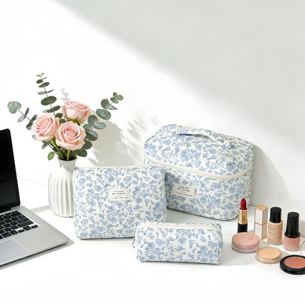 Large-Capacity Partitioned Makeup Bag, High-End Portable Storage Bag, Wholesale in Stock, Exclusively for Cross-Border Sales, Supports Labeling and Dropshipping