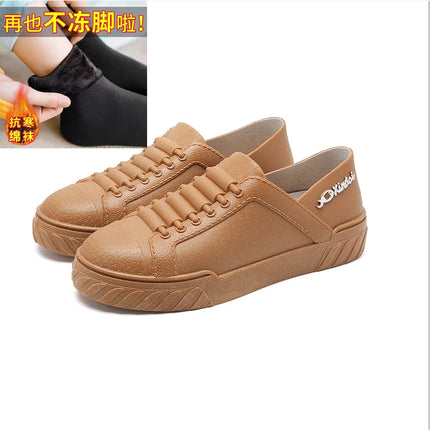 New Fashion Student Rain Shoes Women's Short Rain Boots Non-slip Wear-resistant Low-top Waterproof Shoes Shallow Mouth Lightweight Rubber Shoes for Women