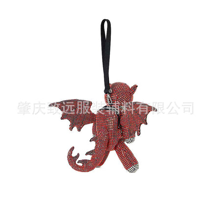 Exquisite Fashion Sparkling Diamond Wings Small Dragon Bag mini mini Bag Rhinestone Decoration Bag