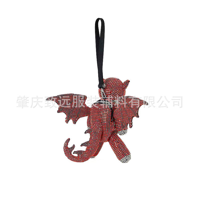 Exquisite Fashion Sparkling Diamond Wings Small Dragon Bag mini mini Bag Rhinestone Decoration Bag
