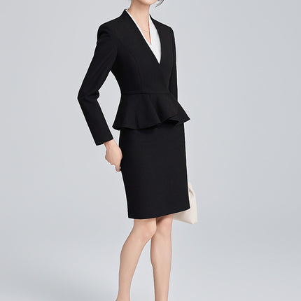 Professional Suit suit Women 2024 Spring and Autumn New Hotel Front Desk Formal Formal Dress Temperament Dress Overalls