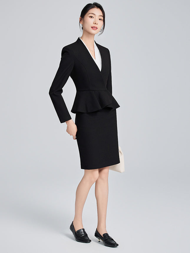 Professional Suit suit Women 2024 Spring and Autumn New Hotel Front Desk Formal Formal Dress Temperament Dress Overalls