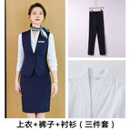 Blue Vest Pants Shirt / S