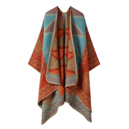 European and American plain striped warm Joker shawl outer autumn and winter office blanket imitation cashmere scarf in stock wholesale