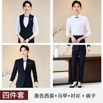 Professional Suit Vest suit Waitress Hotel Attendant Work Clothes Dental Oral Front Desk Horse Clamp Work Uniform Autumn