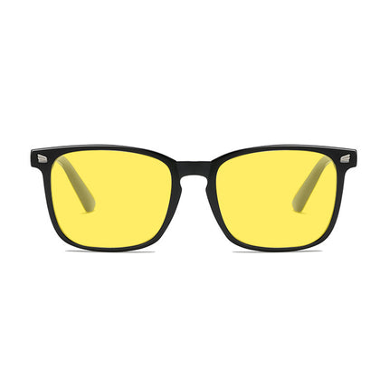 Cross-border retro night vision anti-blue light yellow men's and women's mobile phone flat lens computer competitive game eye protection glasses