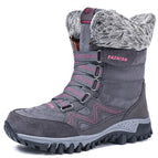 Snow boots 9961 gray rose red / 35