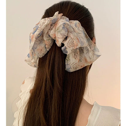 Bow hairpin new black fabric headdress spring clip French high-end head clip jewelry hair clip