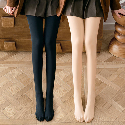 Light Leg Artifact Autumn and Winter Nylon One-piece Pants fleece-lined Thickened Leggings Anti-hook Silk Stockings Thin Velvet Outer Wear Pantyhose Women