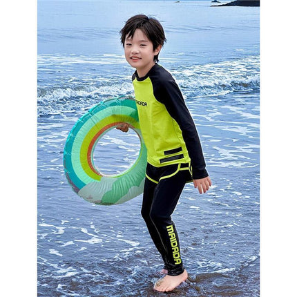 British Next Road Kidsren's Split Swimsuit 2025 New Model Medium and Large Boys' Long-Sleeved Professional Quick-Drying Suit
