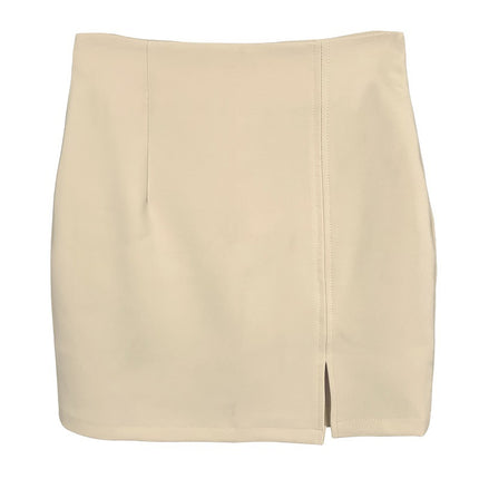 South Korea Dongdaemun slim-fit sexy high waist hip-wrapped split skirt show figure female style lined skirt fashion